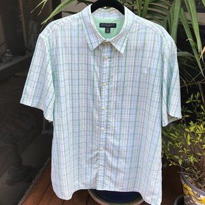 BANANA REPUBLIC | Men's Cotton Plaid Shirt - XL